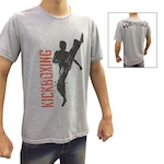 Camisa Camiseta High Kick Kickboxing Cinza/Preto- Duelo Fight Nao Se Aplica