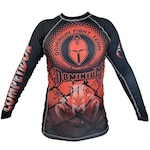 Camisa Rash Guard Manga Longa Preto/Vermelho 2197 Dominium Nao Se Aplica