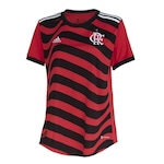 Camisa do Flamengo III 22/23 Torcedor adidas - Infantil Vermelho/Preto