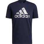 Camiseta adidas Logo Foil - Masculina AZUL ESC/BRANCO