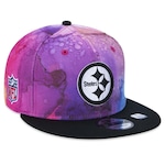 Boné Aba Reta New Era 9Fifty Pittsburgh Steelers Crucial Catch 2022 - Snapback - Adulto ROXO