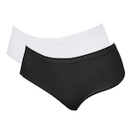 Kit Calcinhas Hanes Cintura Baixa 1147 - 2 unidades - Adulto PRETO/BRANCO