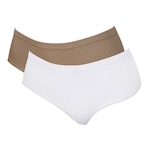 Kit Calcinhas Hanes Cintura Baixa 1147 - 2 unidades - Adulto Marrom/Branco