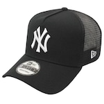 Boné Aba Curva New Era 940 AF MLB New York Yankees - Trucker - Snapback - Adulto PRETO