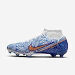 Chuteira de Campo Nike Zoom Mercurial Superfly 9 Academy CR7 - Adulto BRANCO/AZUL