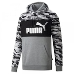 Blusão de Moletom Puma Ess + Camo - Masculino CINZA/PRETO