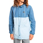 Jaqueta Quiksilver Natural Dyed Faded Denim com Capuz - Masculina AZUL