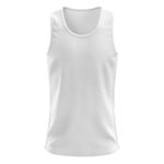 Camiseta Regata Térmica Whats Wear Dry Fit com Proteção Solar UV - Masculina BRANCO