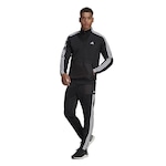 Agasalho adidas Canguru Ziper Aeroready - Masculino PRETO/BRANCO