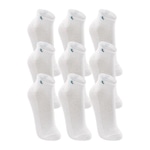 Kit Meias Cano Curto Lupo Esportiva - 9 Pares - Unissex BRANCO