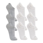 Kit de Meias sem Cano Lupo Sport - 9 Pares - Adulto BRANCO/CINZA