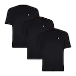 Kit Camisetas Lupo Sport Basic - 3 Unidades - Masculina PRETO