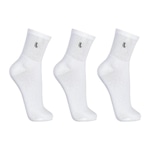 Kit Meias Cano Médio Lupo Esportiva 12 Pares - Adulto BRANCO