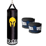 Saco de Pancada Boxe Troia Profissional - 120x100cm + Bandagem Elástica AZUL