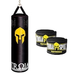 Saco de Pancada Boxe Troia Profissional - 120x100cm + Bandagem Elástica AMARELO