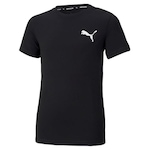 Camiseta Puma Active Small Logo - Infantil PRETO