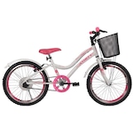 Bicicleta Athor Mist com Cestinha - Aro 20 - Freio V-Brake - Infantil BRANCO