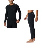 Kit Camisa Térmica Columbia Midweight Stretch Long Sleeve + Calça Térmica Midweight Stretch Tight - Masculina PRETO