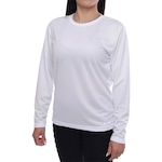 Camiseta Manga Longa Dry Fit Treino Academia Blusa - Feminina BRANCO