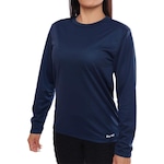 Camiseta Manga Longa Dry Fit Treino Academia Blusa - Feminina AZUL ESCURO