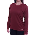 Camiseta Manga Longa Dry Fit Treino Academia Blusa - Feminina VINHO