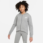 Jaqueta com Capuz Fleece Nike Sportswear Club Older Kids - Infantil CINZA