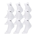 Kit de Meias Cano Médio Puma Esportiva - Masculino - 9 Pares BRANCO