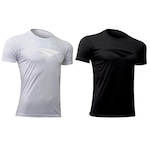 Kit Camisetas Penalty Eclipse com 2 Unidades - Masculina BRANCO/PRETO