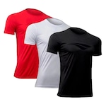 Kit Camisetas Penalty Eclipse com 3 Unidades - Masculina Vermelho/Preto