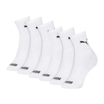 Kit de Meias Cano Médio Puma Esportiva - Masculina - 6 Pares BRANCO