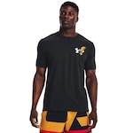 Camiseta de Basquete Under Armour Exclamation Bball SS B - Masculina PRETO