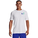 Camiseta Masculina Under Armour Manga Curta Basquete Exclamation Bball SS BRANCO