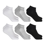 Kit Meias Invisível Altomax - Masculina - 6 Pares PRETO/BRANCO