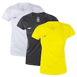 Kit Camisetas Penalty X - 3 unidades - Feminino AMARELO/BRANCO