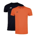 Kit 2 Camisetas Penalty X - Masculina PRETO/LARANJA