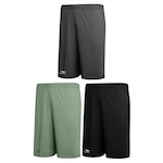 Kit Calções Penalty X - 3 unidades - Masculino PRETO/VERDE