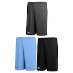 Kit Calções Penalty X - 3 unidades - Masculino PRETO/AZUL