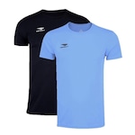 Kit de Camisetas Penalty X - 2 Unidades - Infantil AZUL/PRETO