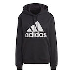 Blusão de Moletom com Capuz adidas Essentials Big Logo Regular - Feminino PRETO/BRANCO