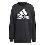 Blusão de Moletom sem Capuz adidas Essentials Big Logo - Feminino PRETO