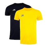 Kit 2 Camisetas Penalty X Plus Size - Masculina PRETO/AMARELO