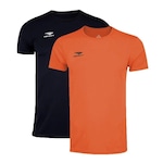 Kit 2 Camisetas Penalty X Plus Size - Masculina PRETO/LARANJA