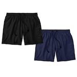 Kit Bermudas Tactel Black Bear com Bolsos - 2 Unidades - Masculina PRETO/AZUL