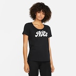 Camiseta Nike Dri-FIT Script - Feminina PRETO