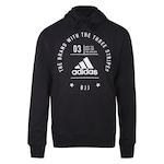 Blusão de Moletom com Capuz adidas Community Line BJJ - Masculino PRETO