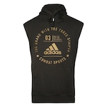 Camiseta Regata de Moletom com Capuz adidas Community Line CS - Masculina PRETO