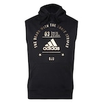 Camiseta Regata de Moletom com Capuz adidas Community Line JJ - Masculina PRETO