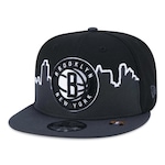 Boné Aba Reta New Era 9Fifty Brooklyn Nets Tip-Off - Snapback - Adulto CINZA ESCURO