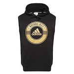 Camiseta Regata de Moletom com Capuz adidas Community Line JJ - Masculina PRETO