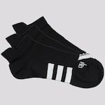 Kit Meia Cano Baixo adidas - 3 Pares - Adulto PRETO